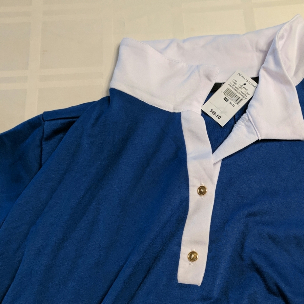 Blue and white T shirt dress